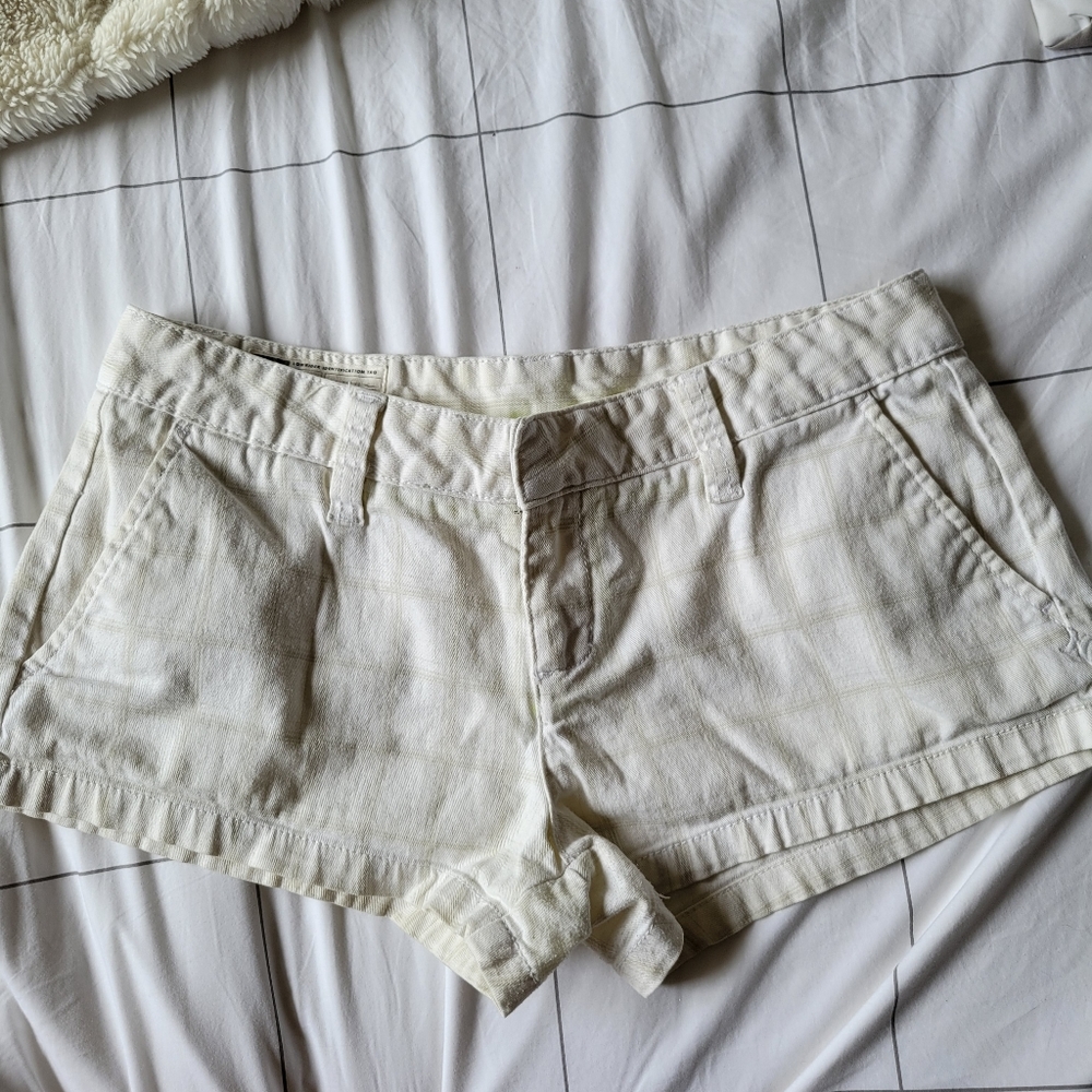 Off White Checkered Hurley Low Rider Shorts